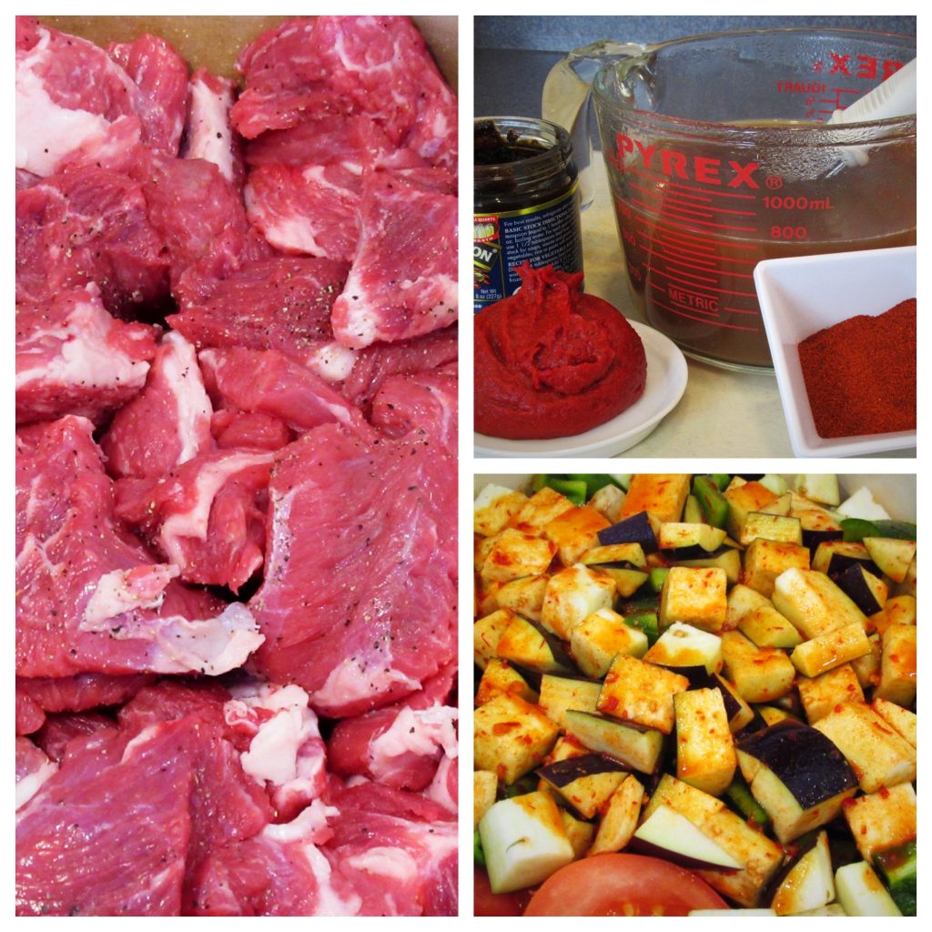 Turkish beef stew guvec ingredients