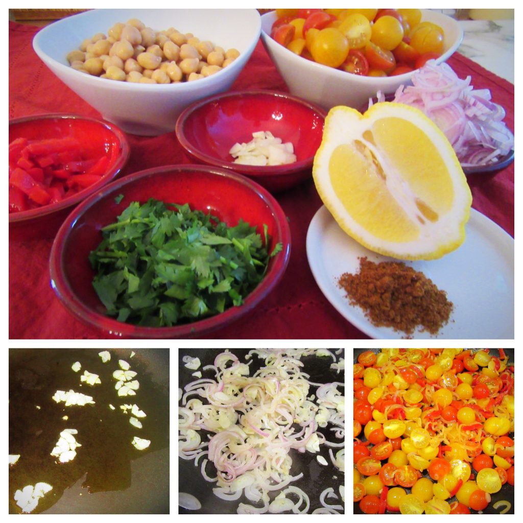 Moroccan Inspired Lamb Ribs  with chickpea Ingredients
