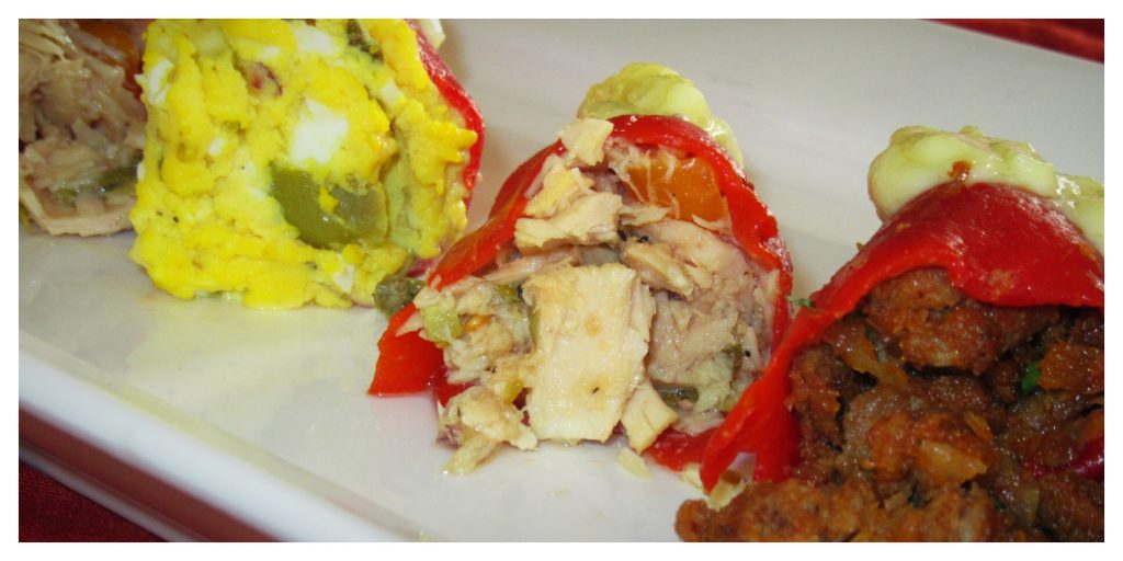 Stuffed pepper tapas three ways