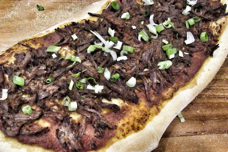 spanish pizza pulled beef topping