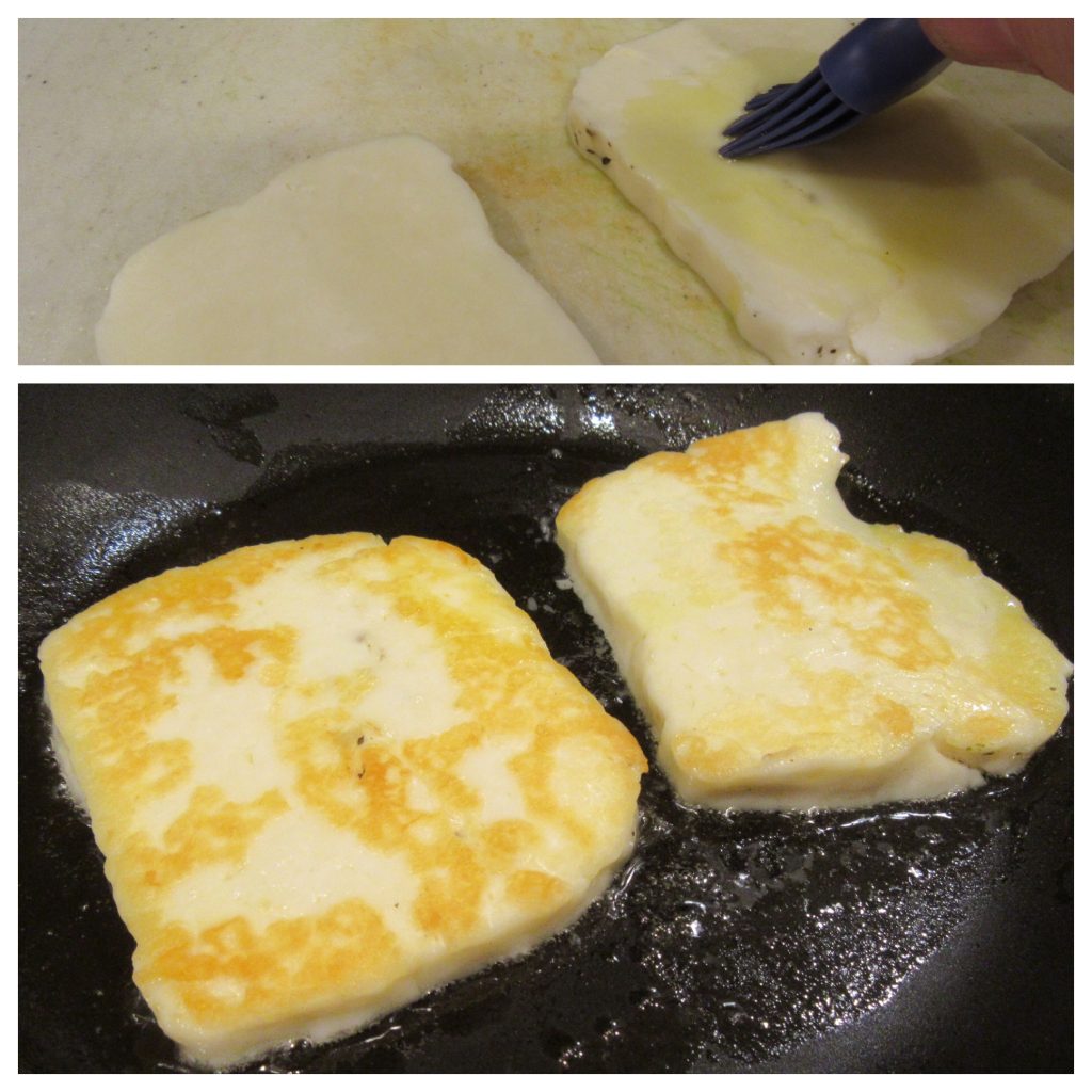 grilled halloumi cheese
