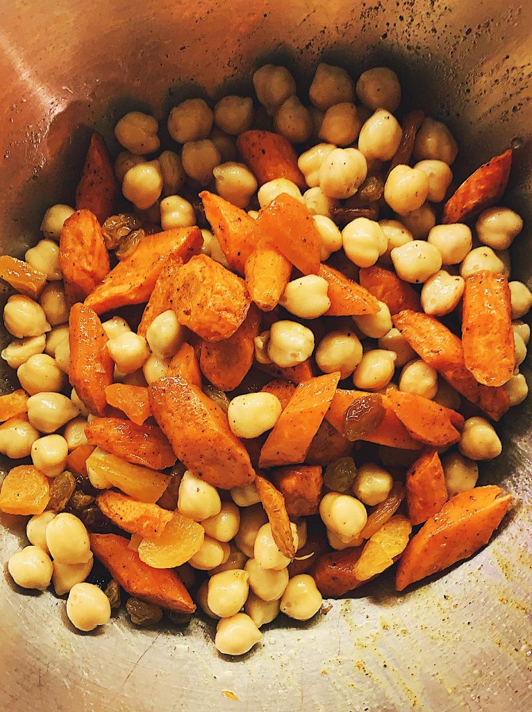 Carrots Dried Fruit and Chickpeas for Roasted Carrots and Chickpea Salad
