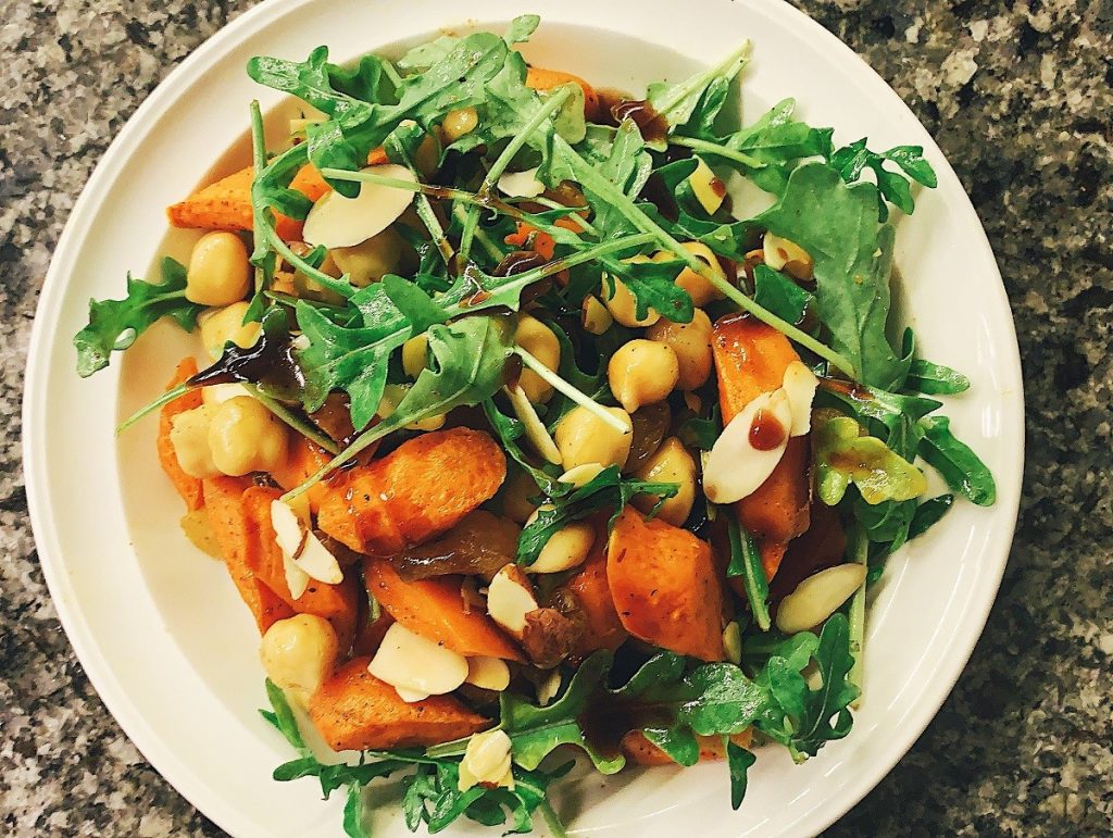 pantry essentials Roasted Carrot and Chickpea Salad