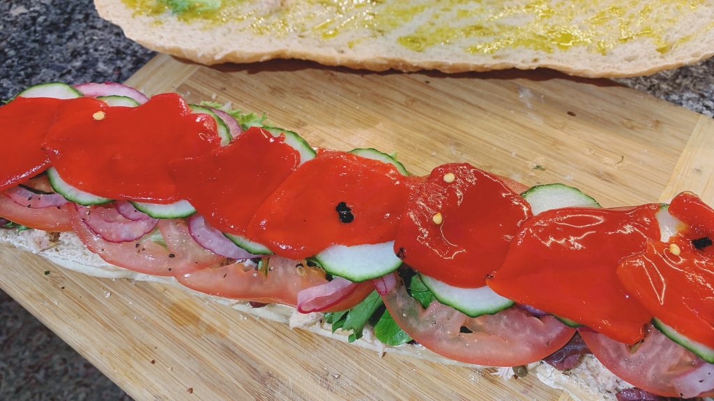 Pan Bagnat Bread with Veggies