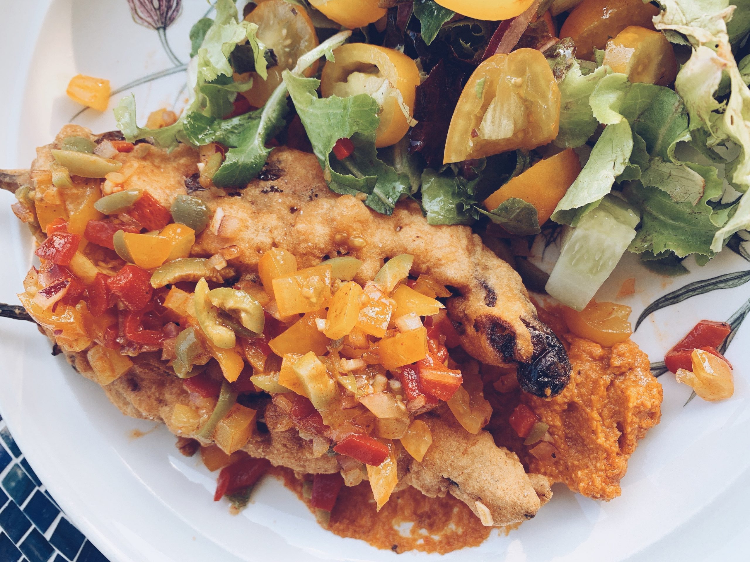 chili rellenos with a spanish twist