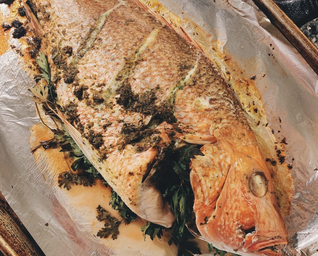 Red Snappers Straight From Oven