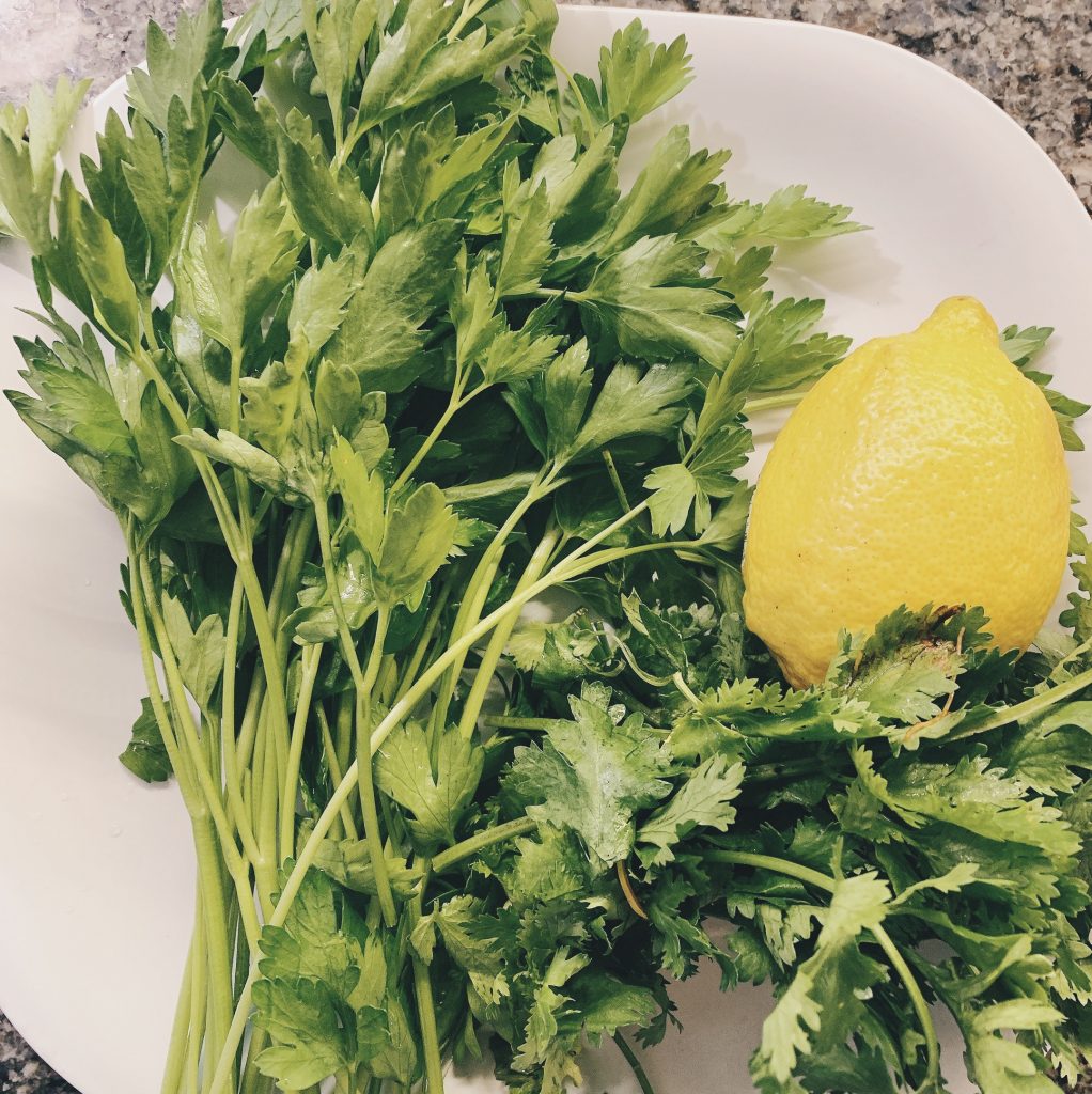 Parsley Cilantro and Lemon
