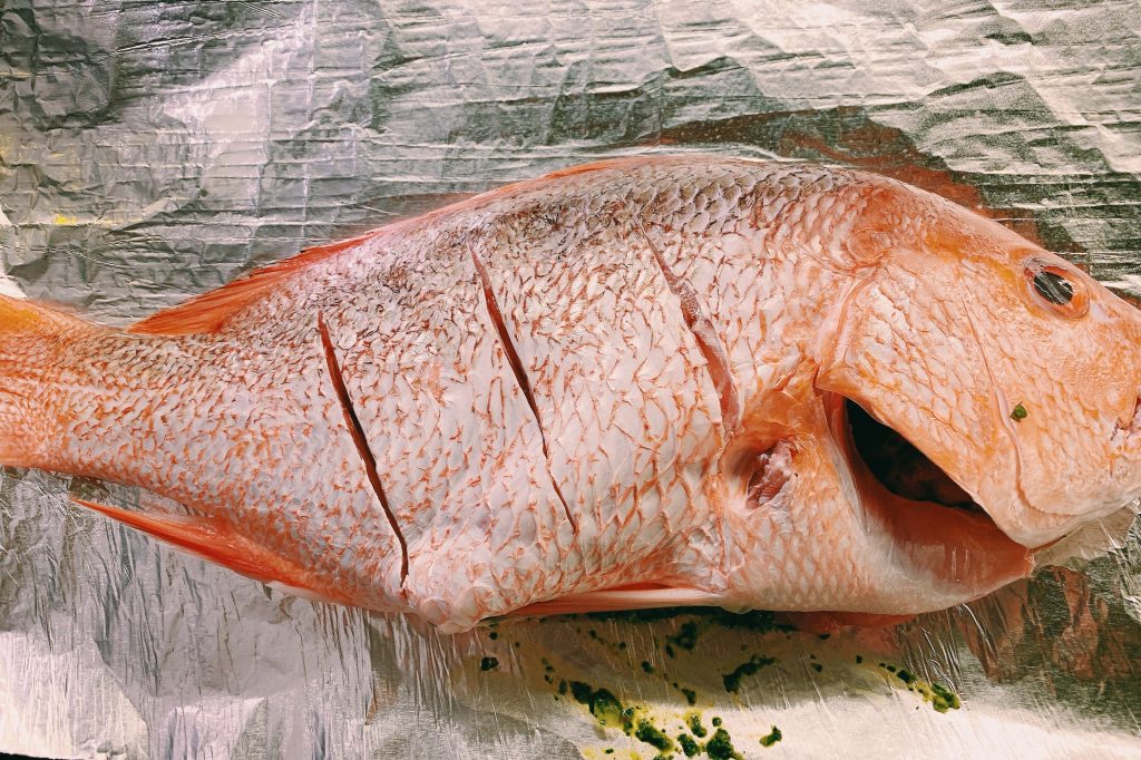 Red Snappers With Slits