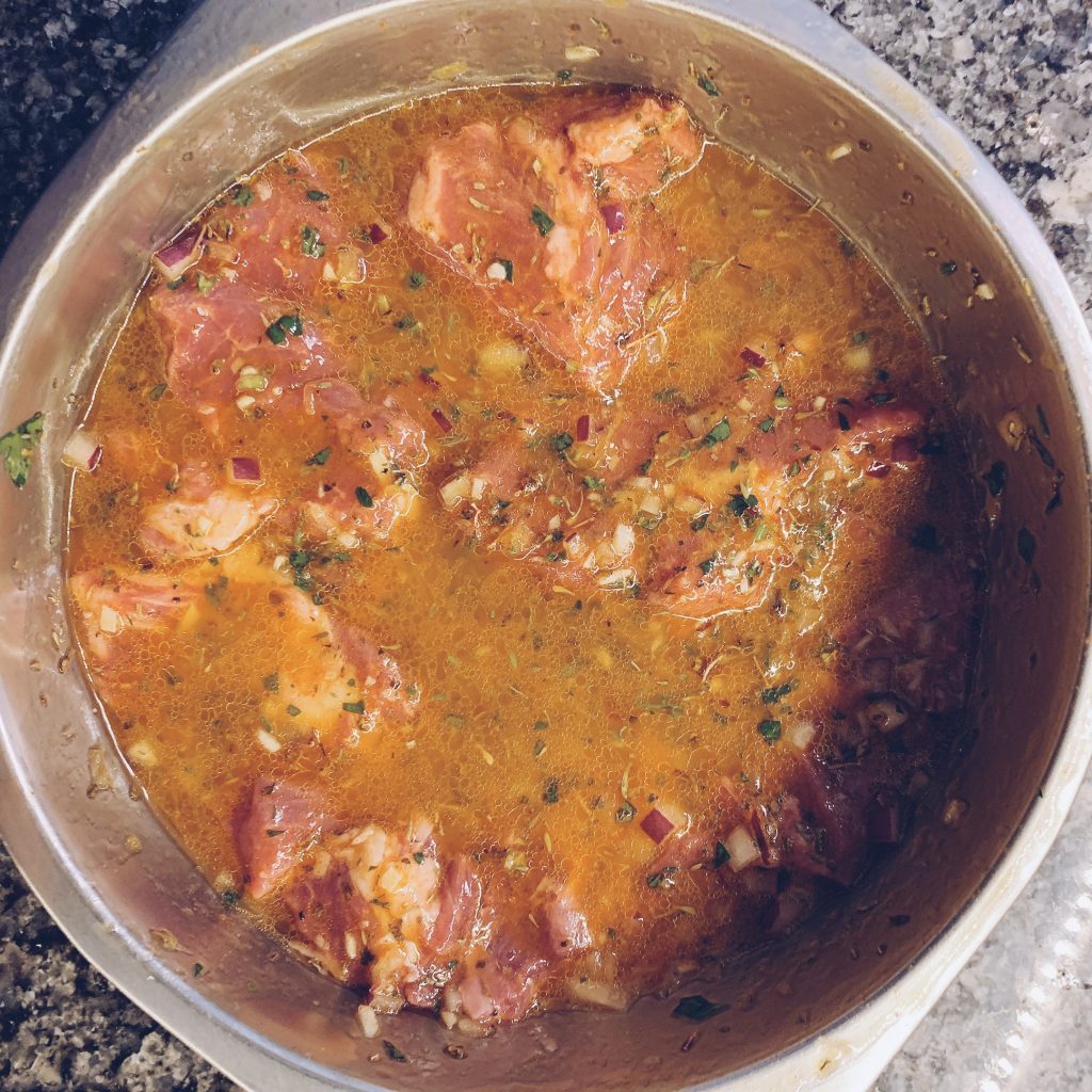 Lamb Souvlaki Marinating