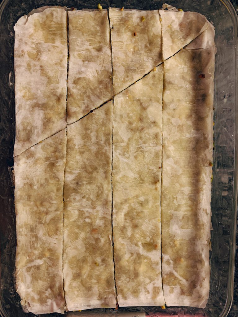 Baklava Diagonal Cut
