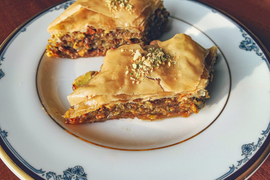 Baklava on Plate