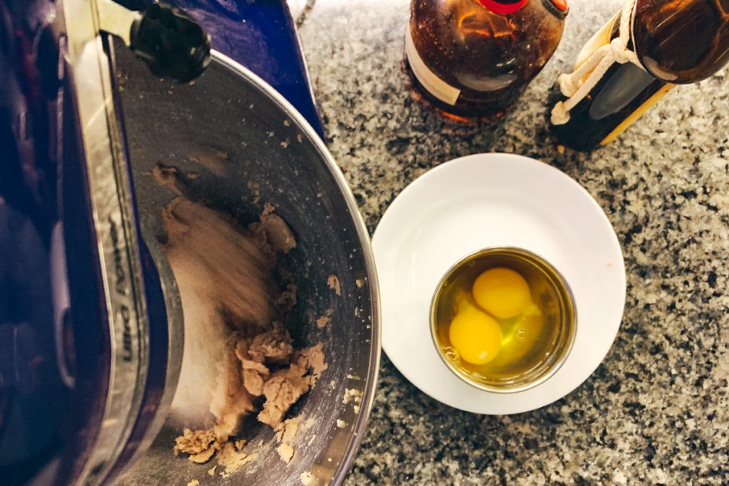 Mixing Biscotti Dough