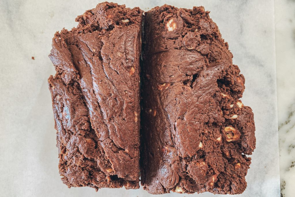 Biscotti Dough Divided