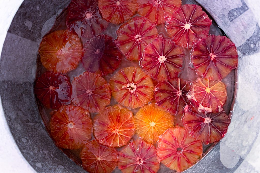 Blood Orange Prepped in Pan