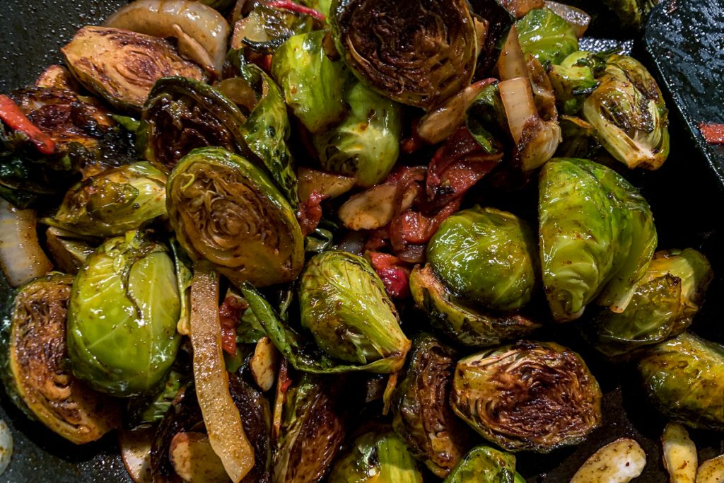 Sweet and Smoky Brussels Sprouts Finished