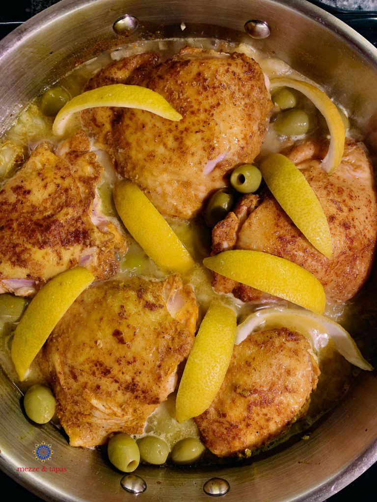 Cooking Chicken with Lemon and Olives
