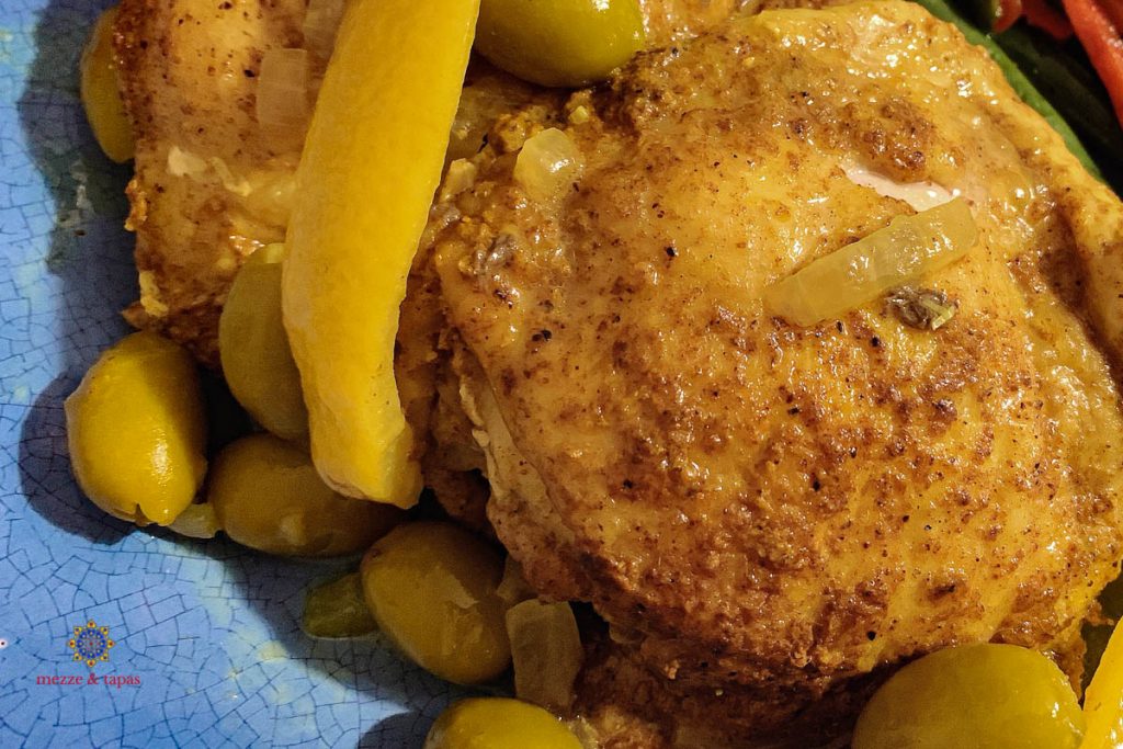 Chicken Lemon and Olives Closeup