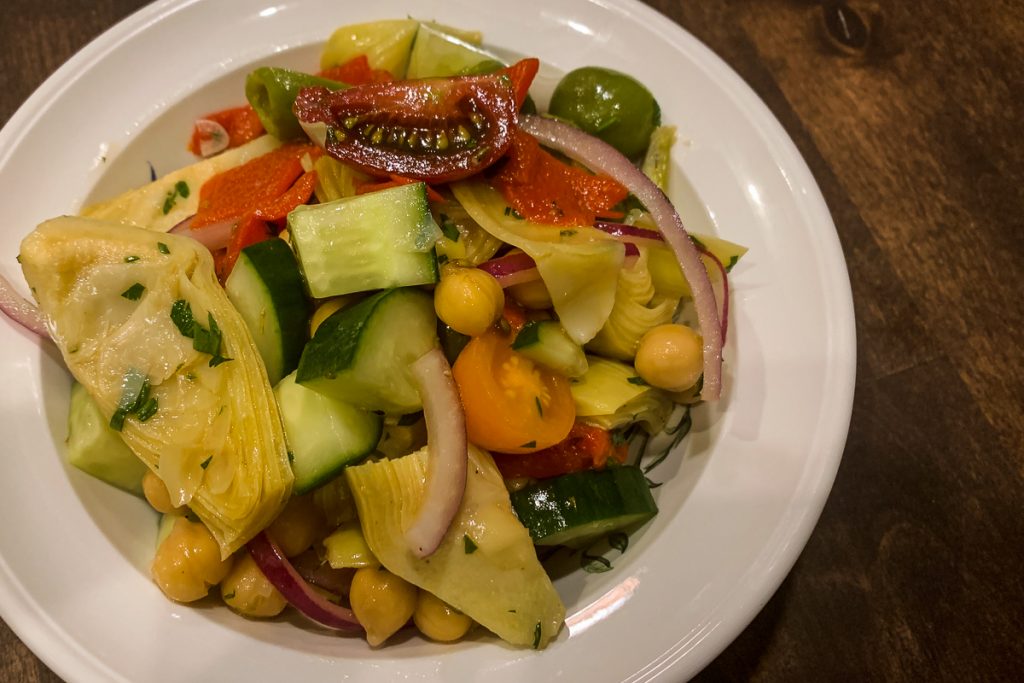 Chickpea Artichoke Salad From Top