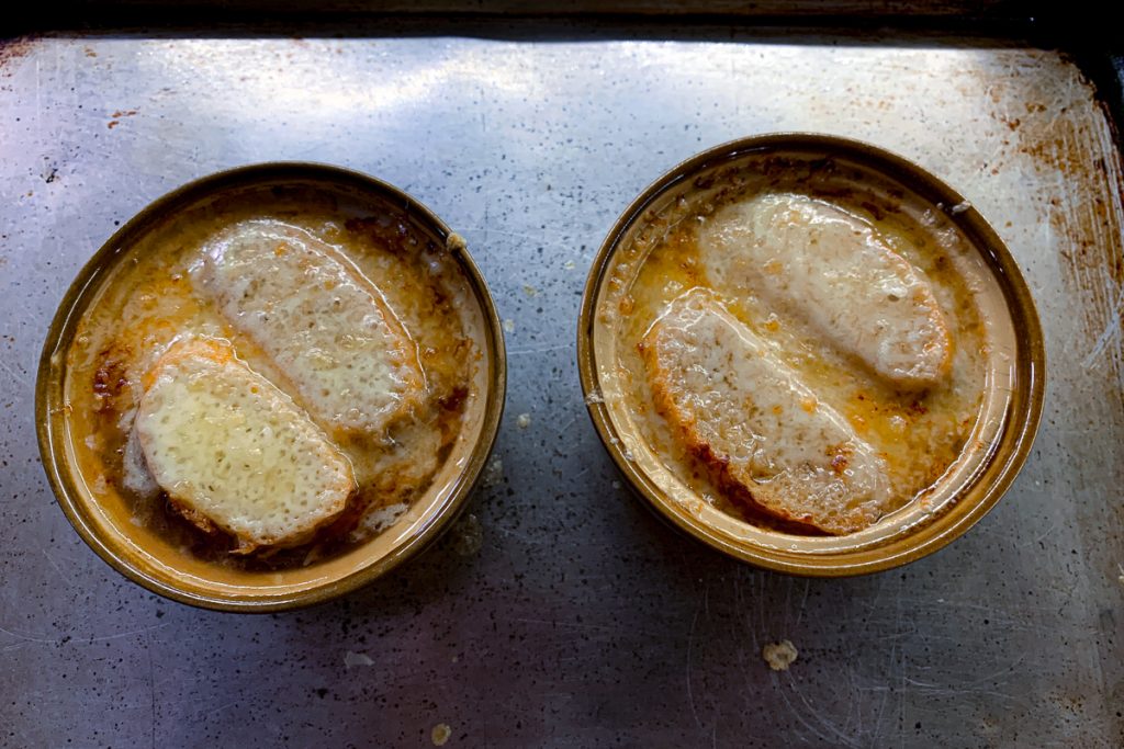 French Onion Soup Out of Broiler
