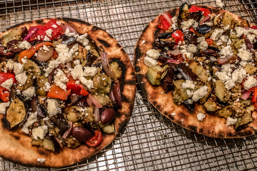 Grilled Eggplant Pita Finished