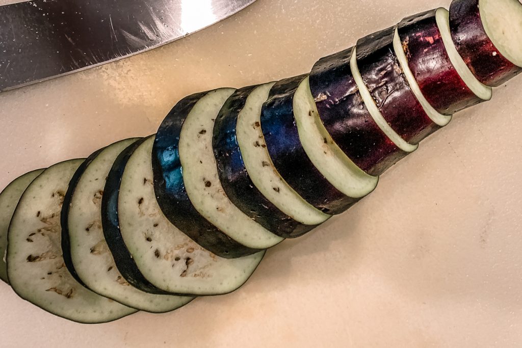 Sliced Eggplant