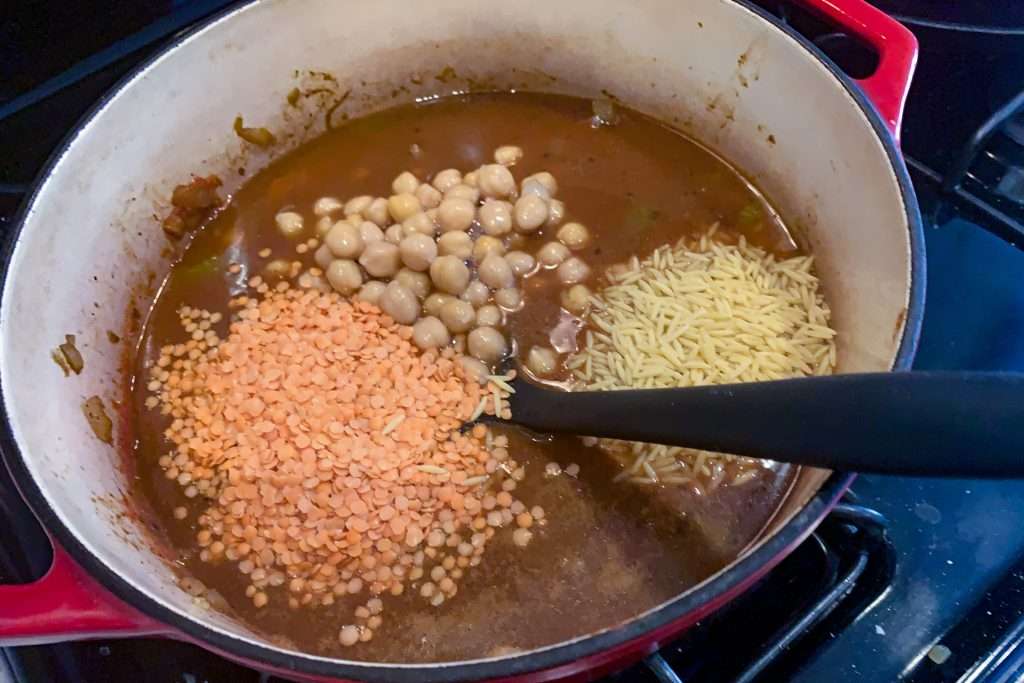 Lentil Orzo Chickpeas
