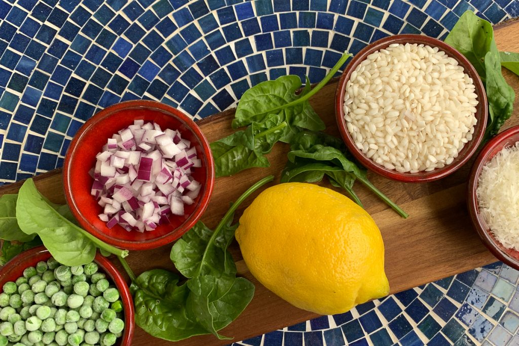 Lemony Pea Risotto Ingredients