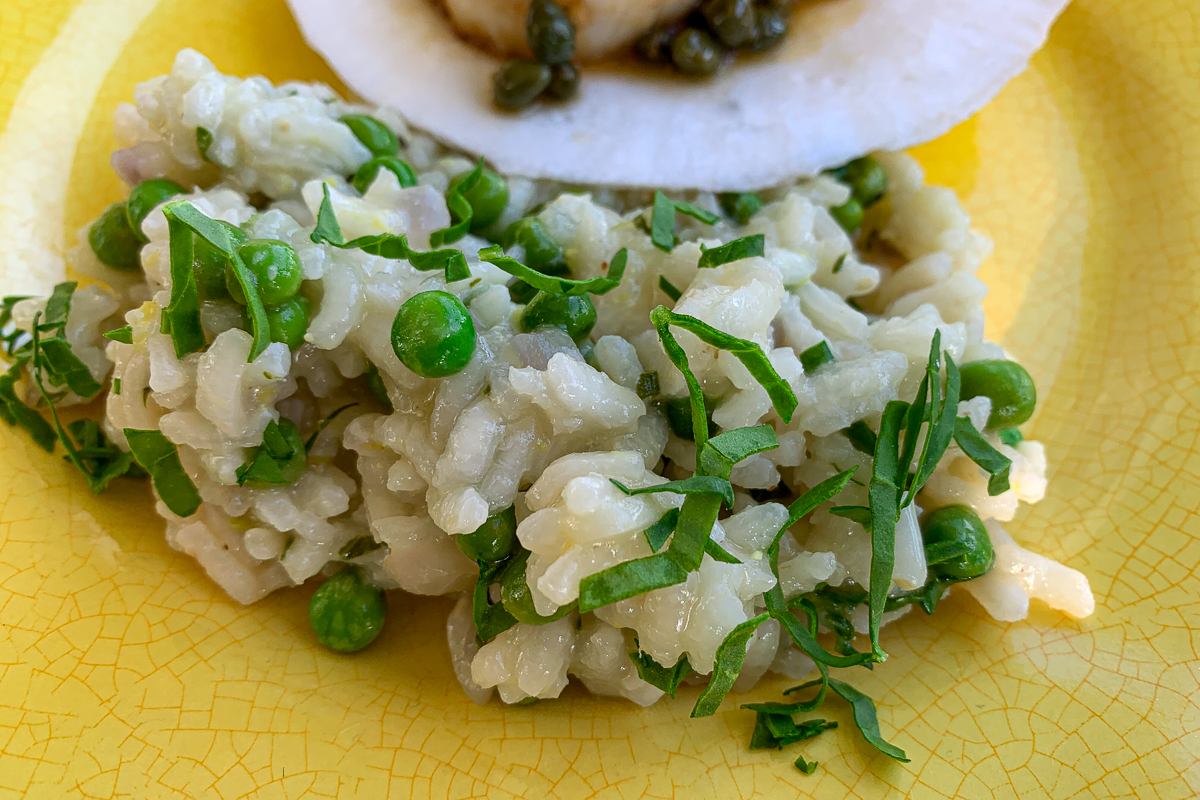 Lemony Pea Risotto Featured