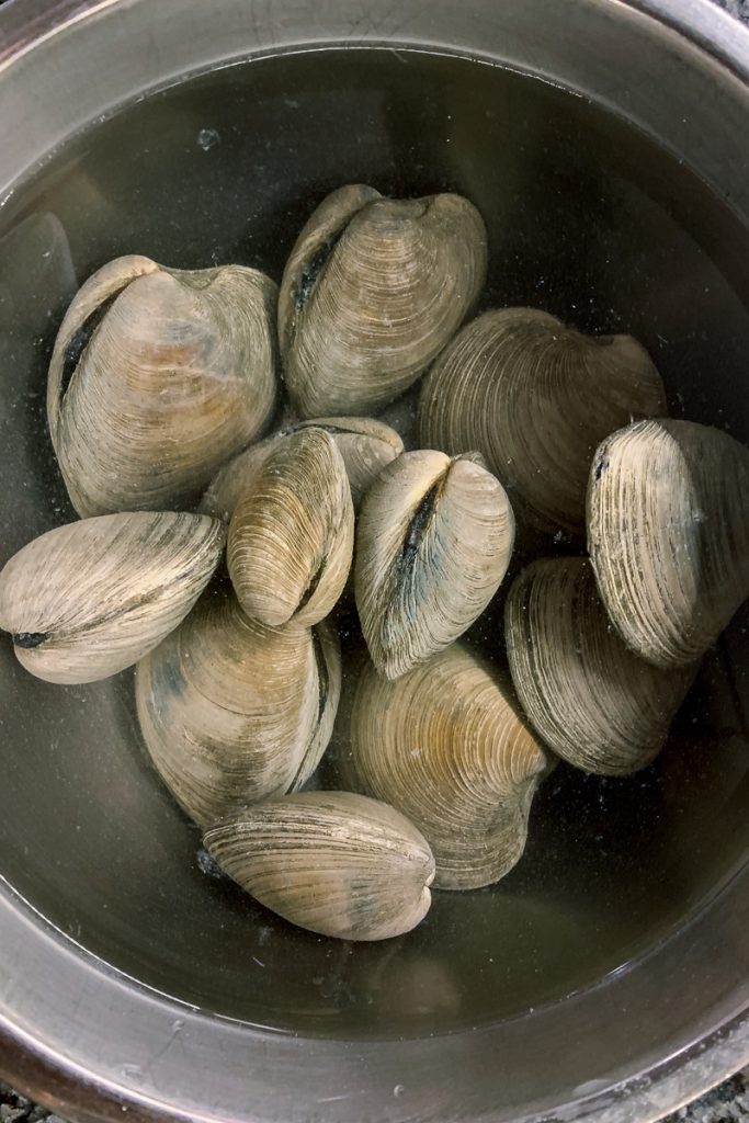Soaking Clams