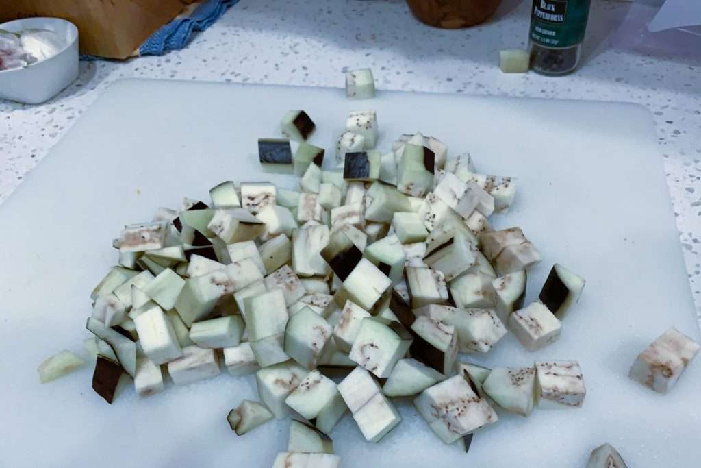 Cubed Eggplant