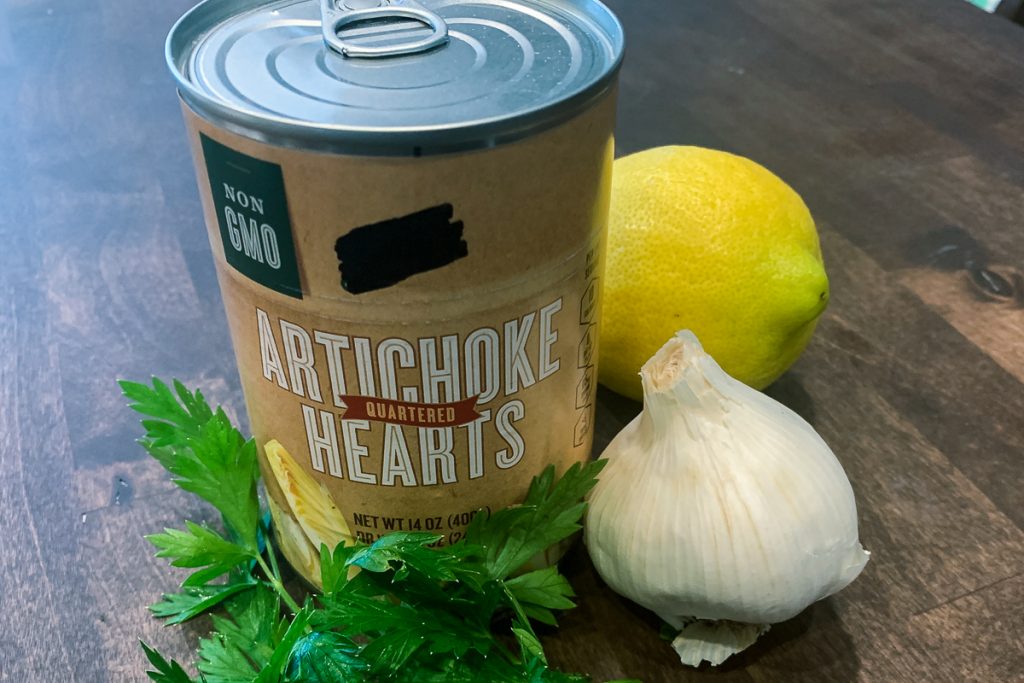 Pan Roasted Artichoke Ingredients