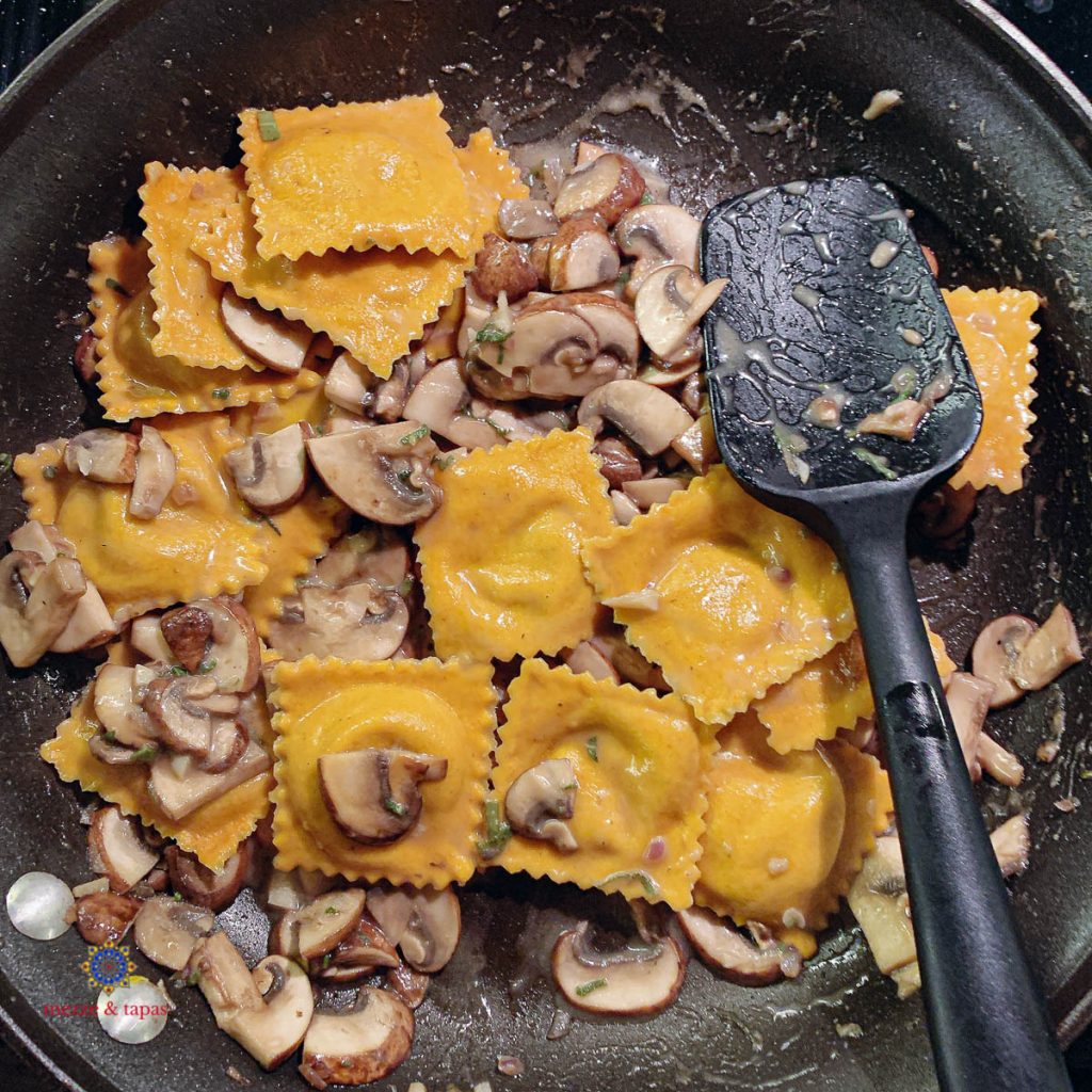 Pumpkin Ravioli In Pan