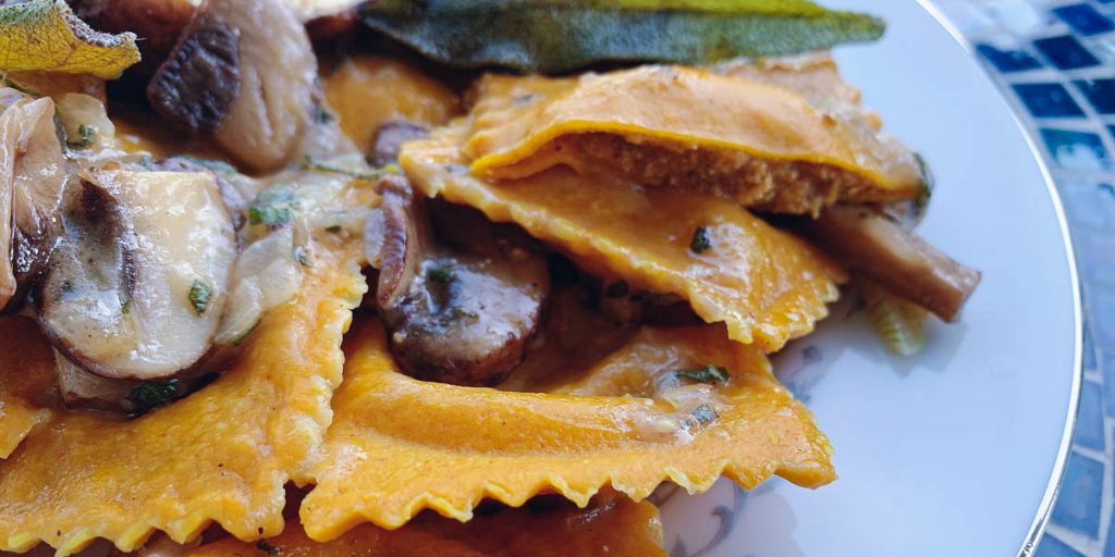 Pumpkin Ravioli Closeup