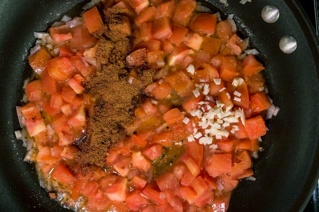 Zaalouk Tomatoes and Blooming Spices