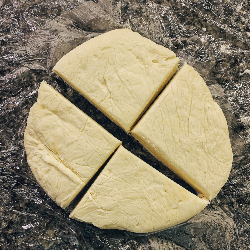 empanada dough quartered